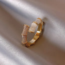 Anel Style bambu - Dourado
