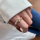 Anel Style bambu - Dourado